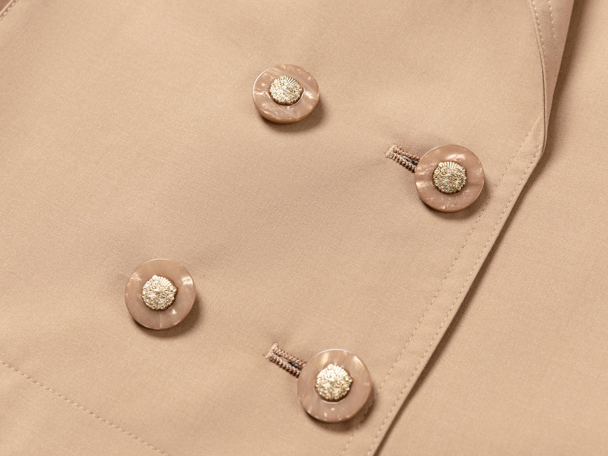 YAYING Wool-Silk Blend Cinched Waist Coat