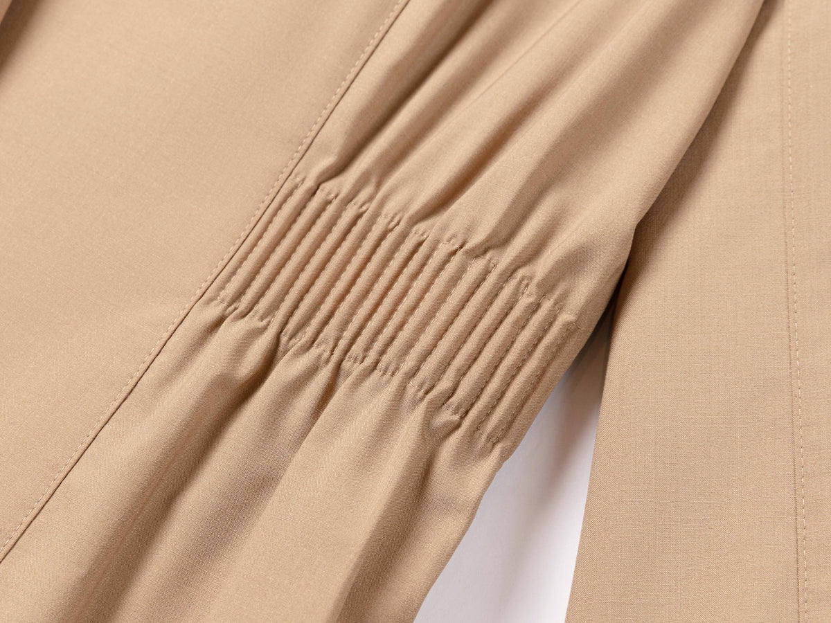YAYING Wool-Silk Blend Cinched Waist Coat