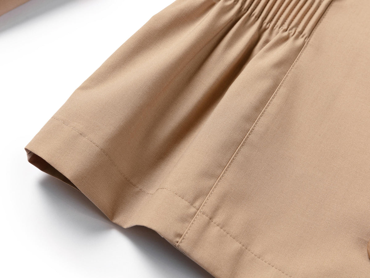 YAYING Wool-Silk Blend Cinched Waist Coat