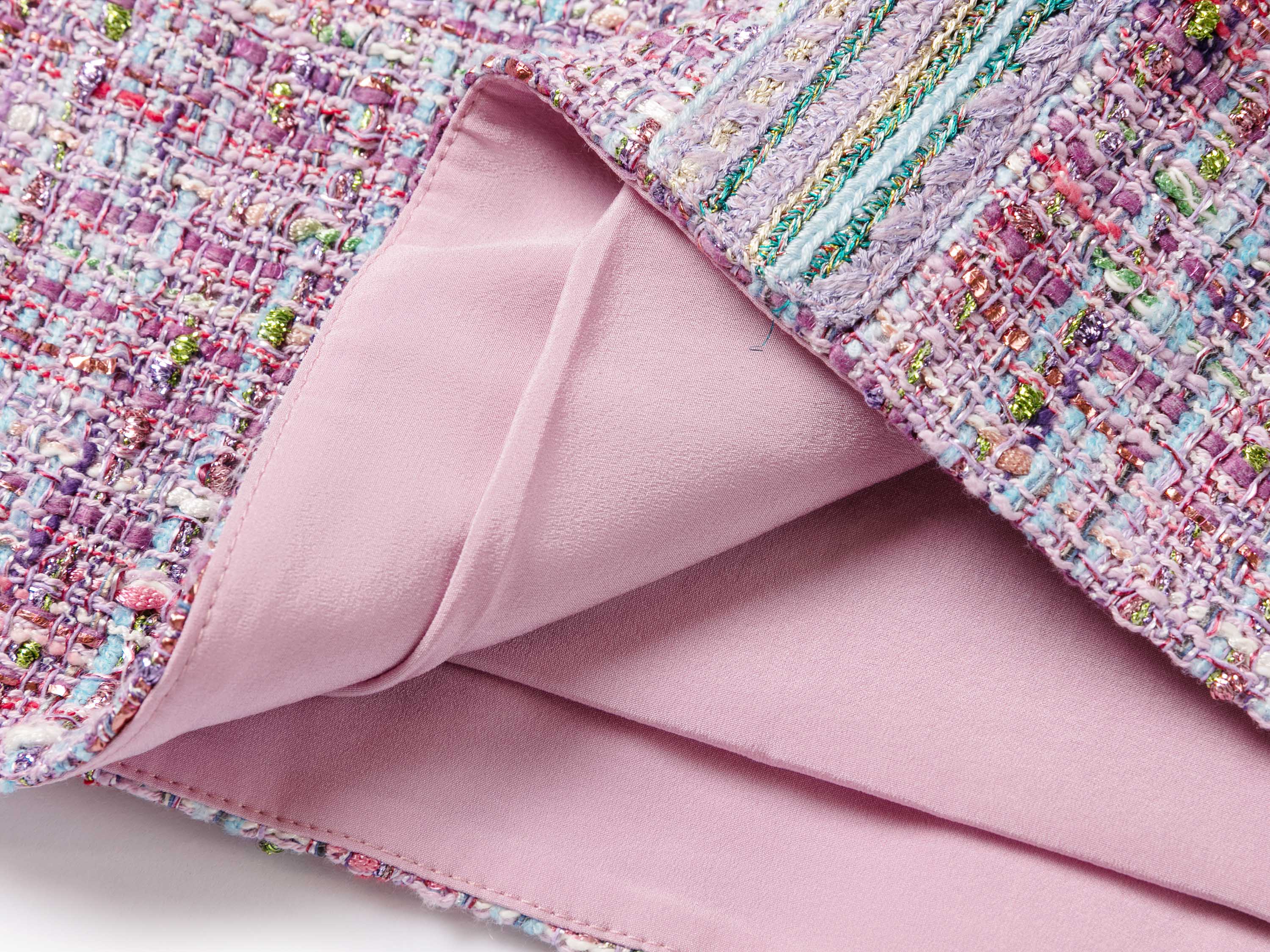 YAYING Pink Tweed Dress