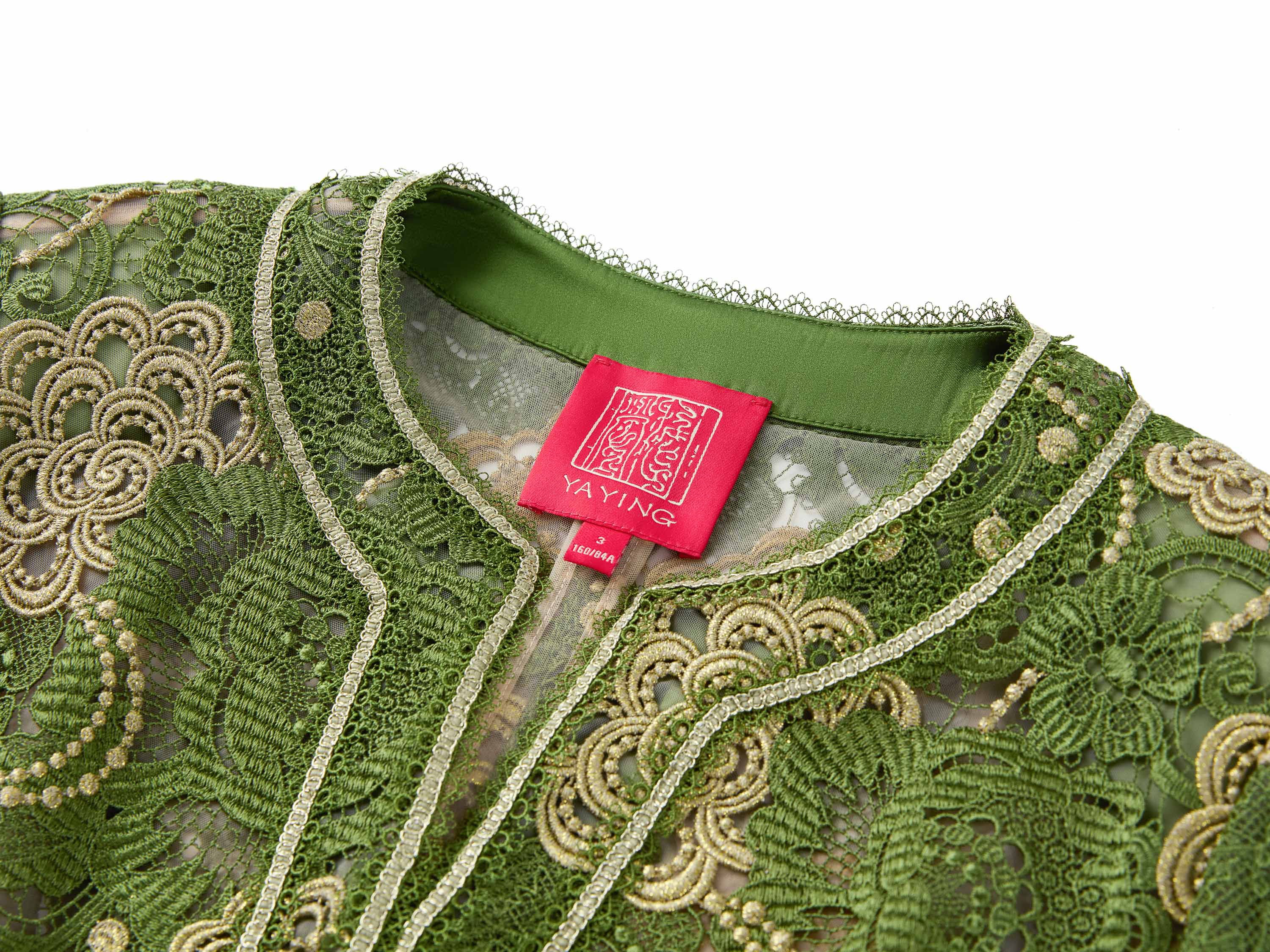 YAYING Green Floral Pattern Jacket