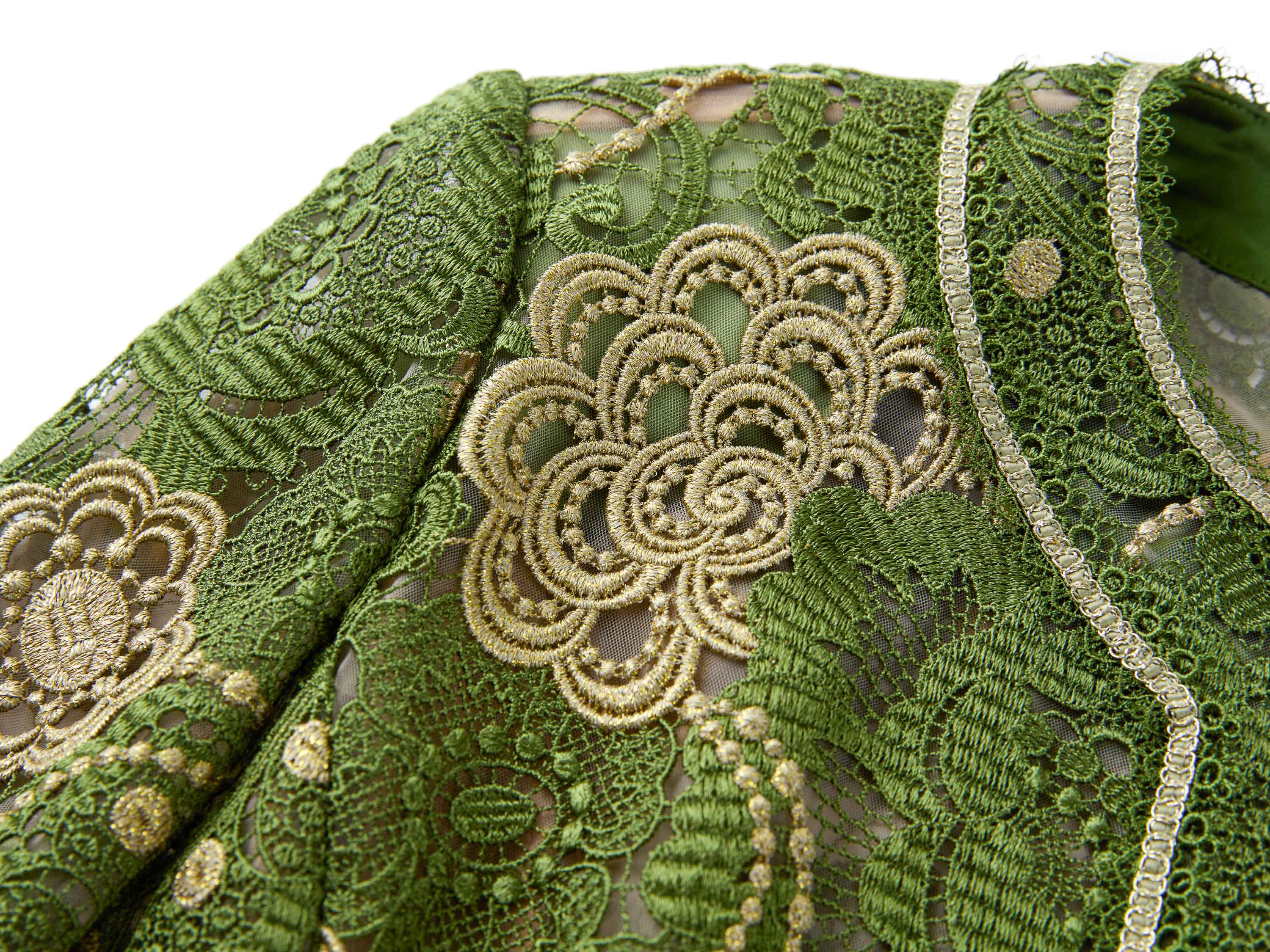 YAYING Green Floral Pattern Jacket