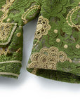 YAYING Green Floral Pattern Jacket