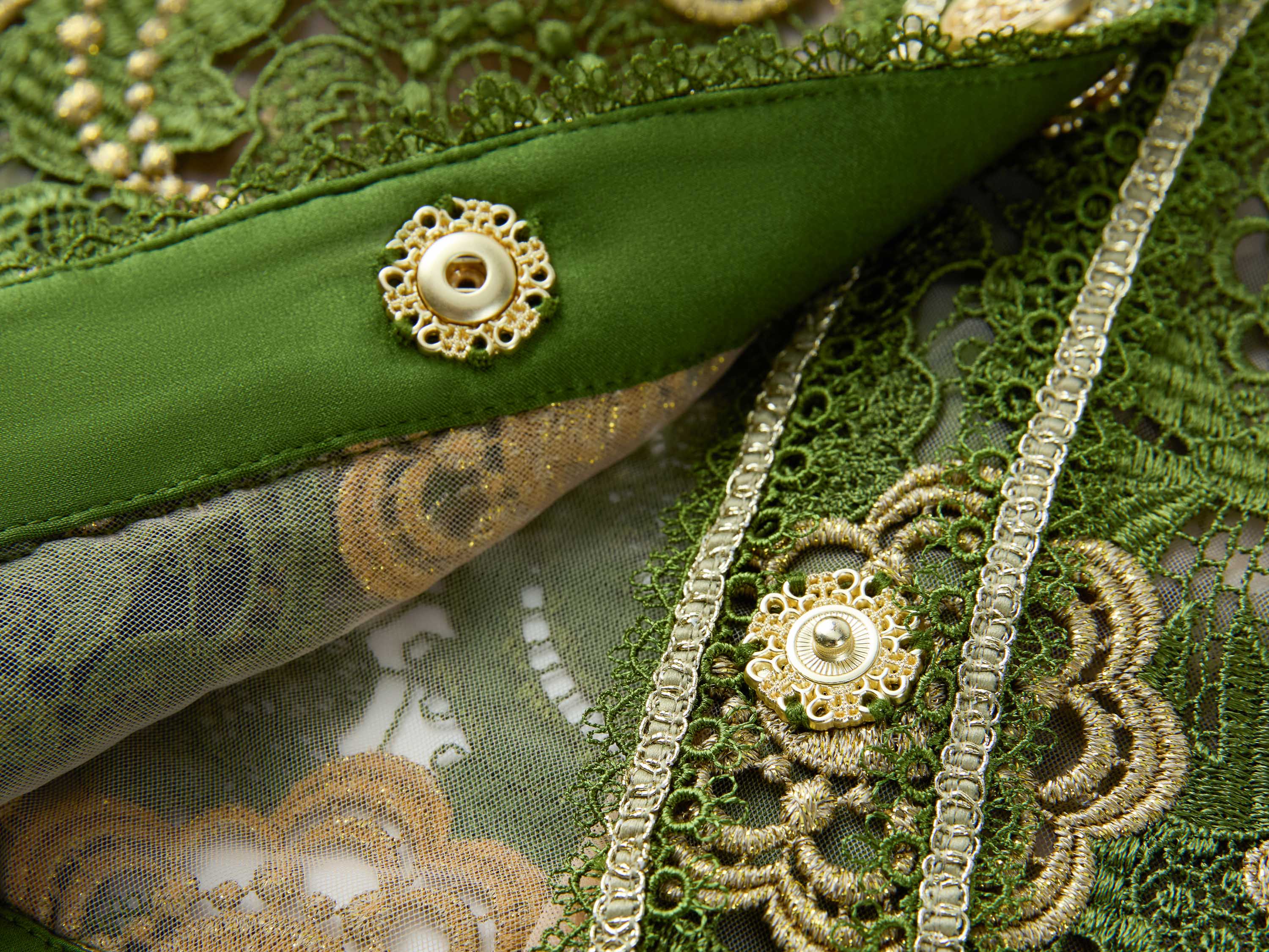 YAYING Green Floral Pattern Jacket