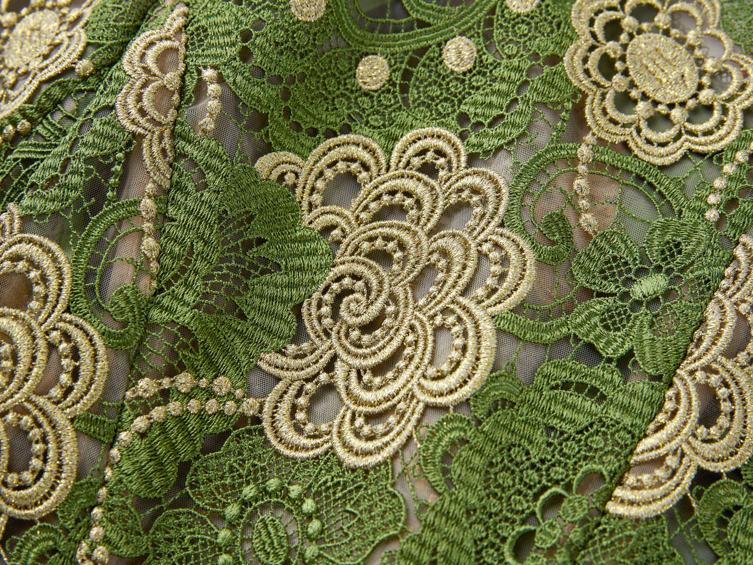 YAYING Green Floral Pattern Jacket