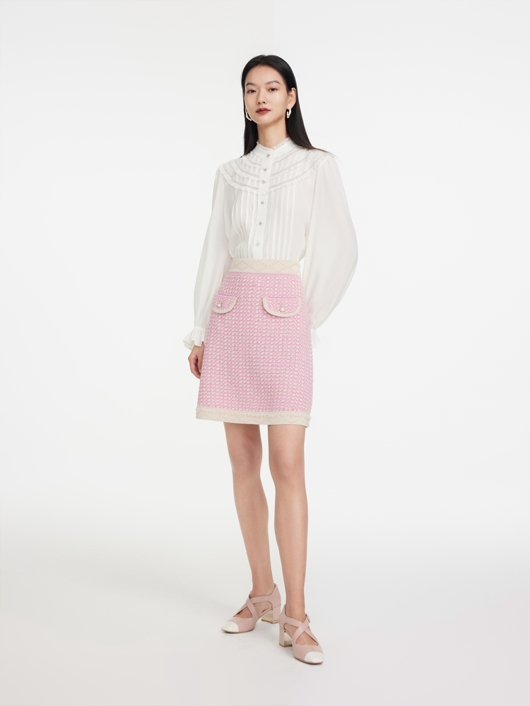 EP YAYING Silk White Shirt