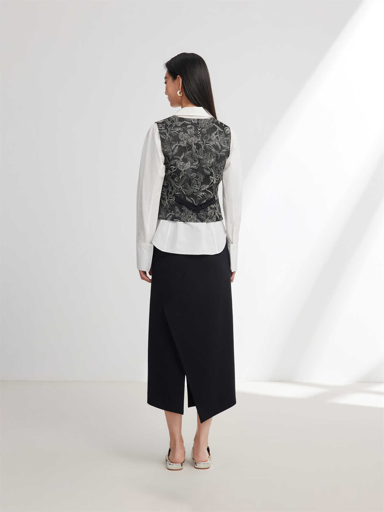 EP YAYING Chinese-Style Embroidered Short Vest