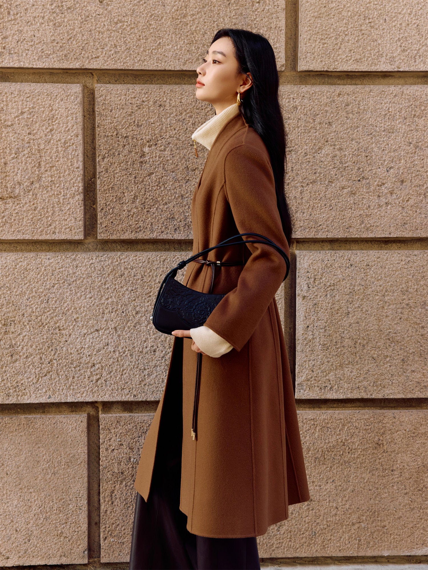 EP YAYING Wool Cashmere Coat
