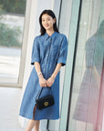YAYING LINEN SHIRT DRESS
