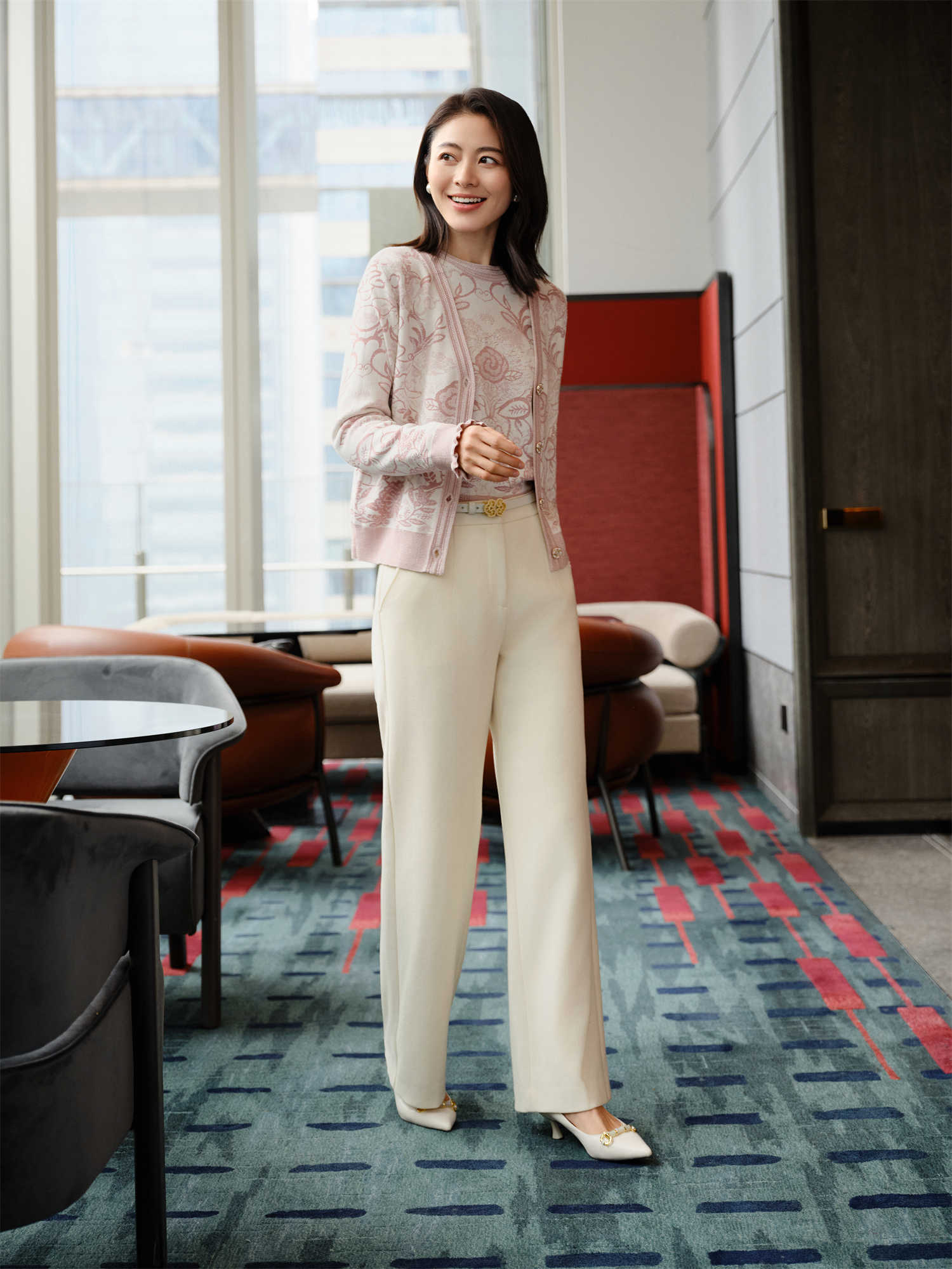 YAYING Silk and Wool Knit Cardigan