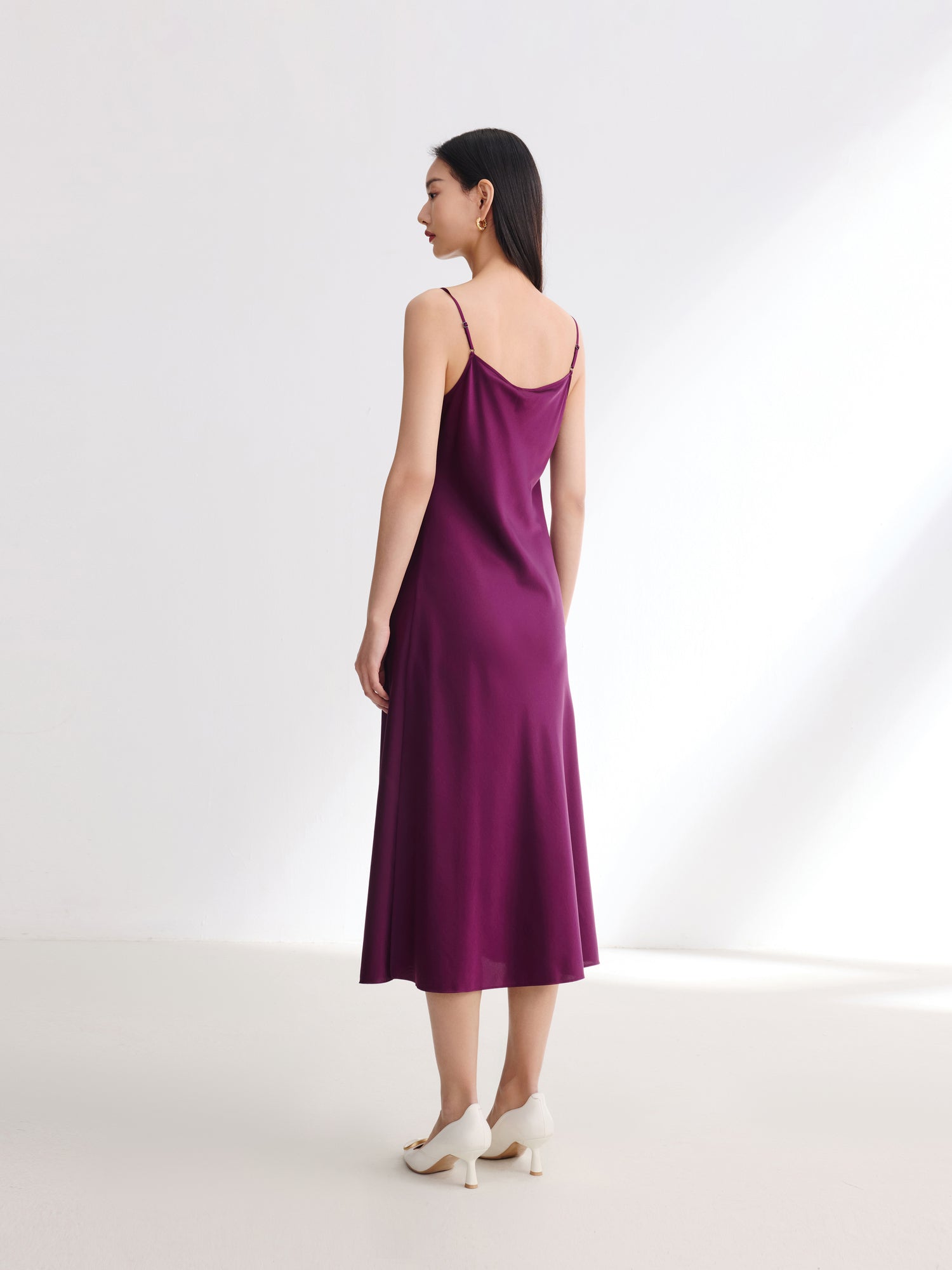 EP YAYING Silk Suspenders Dress
