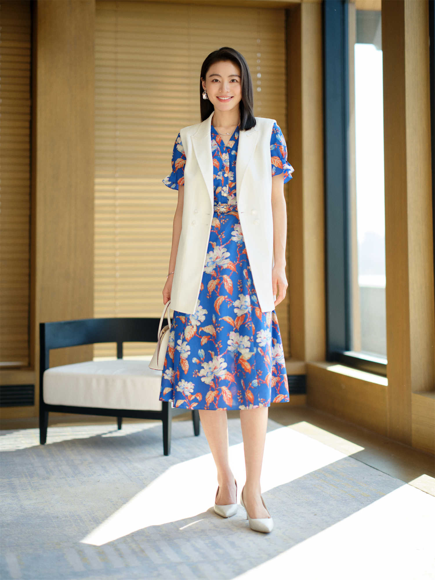 YAYING silk Vest Blazer