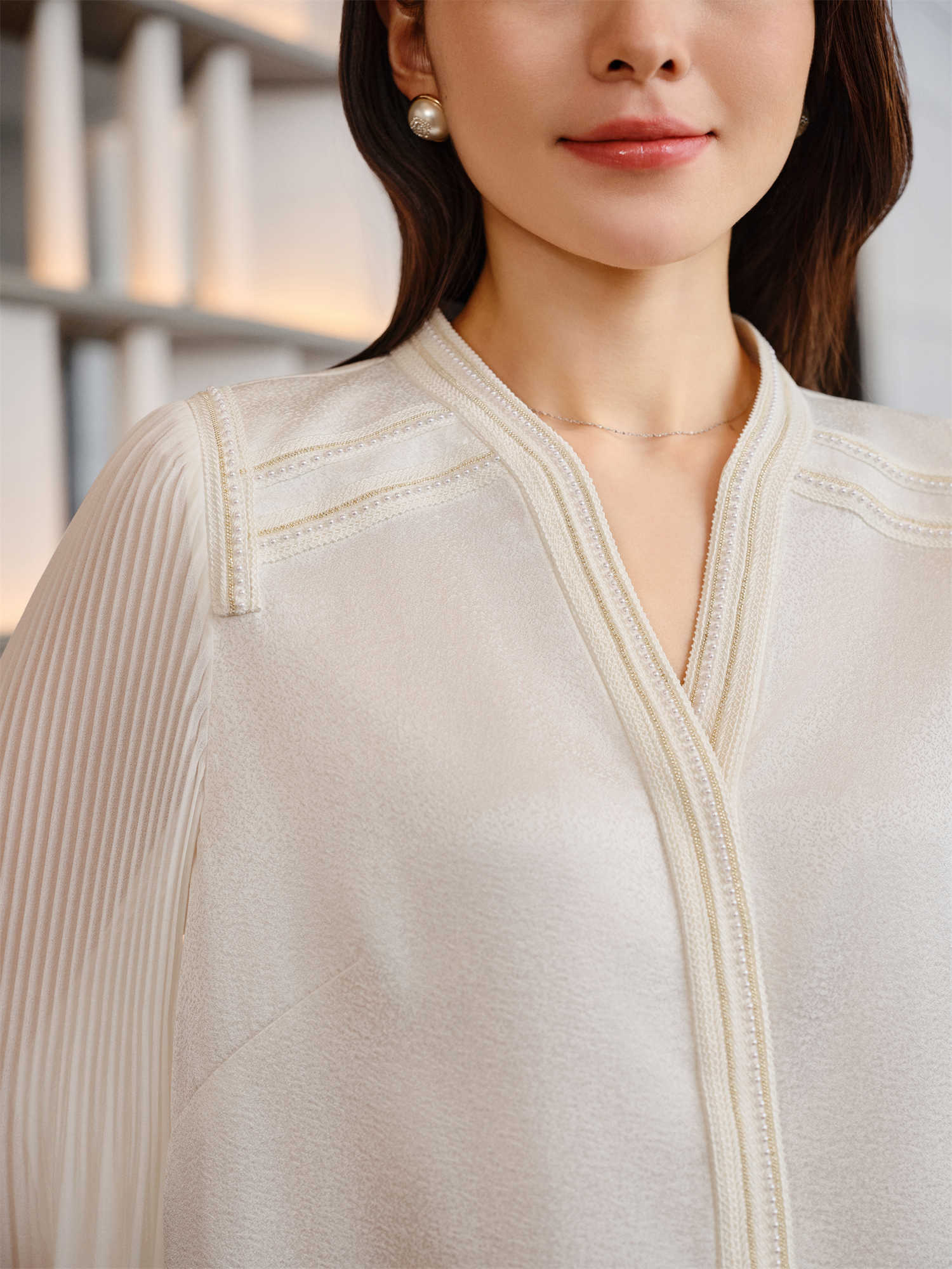 YAYING Silk White Shirt