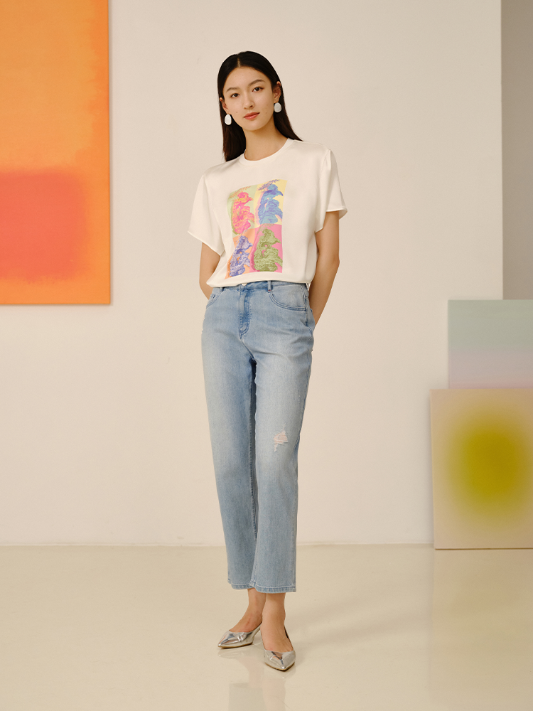 YAYING Crepe T-shirt