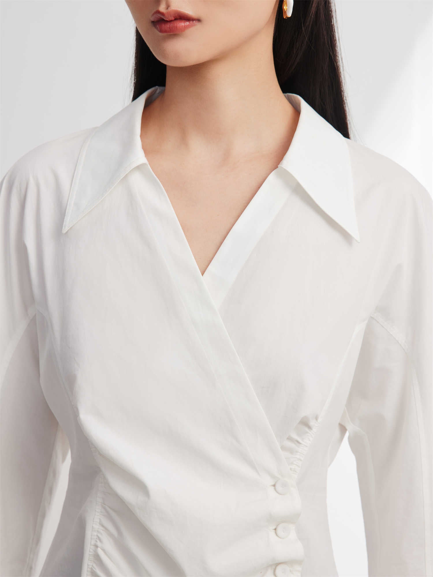 EP YAYING Chinese-style White Shirt