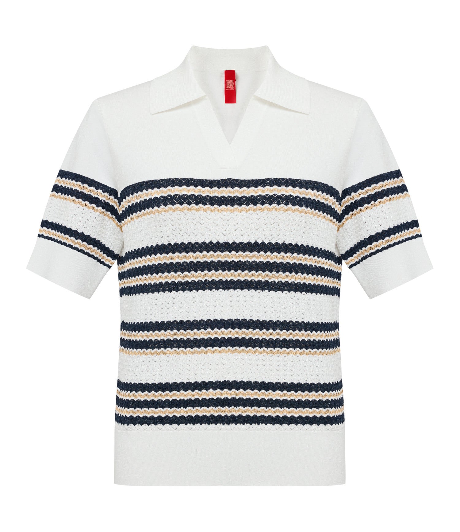 YAYING Striped Short Sleeve Knitwear
