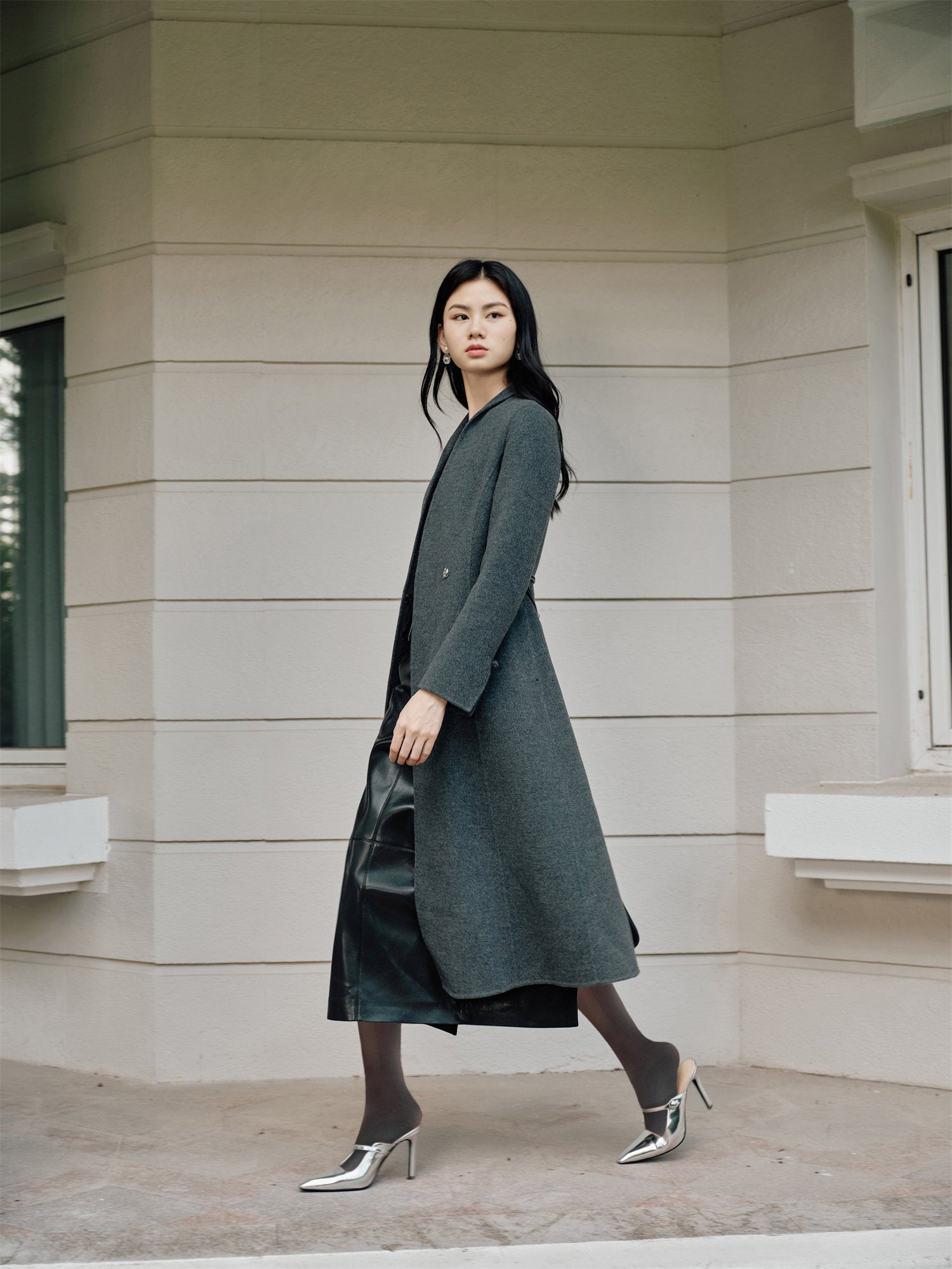 EP YAYING Wool Cashmere Coat
