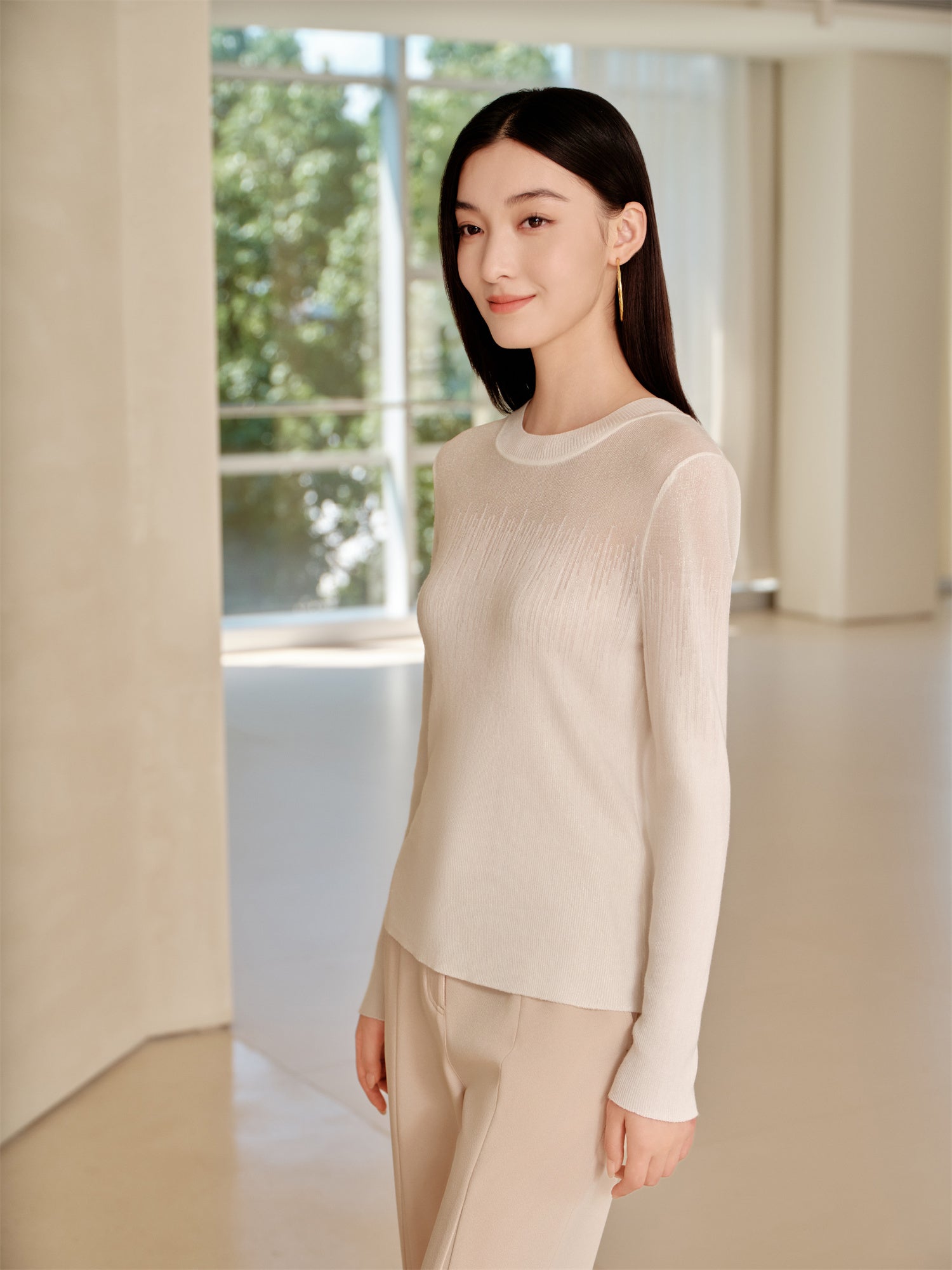 YAYING Crew Neck wool Knit Sweater