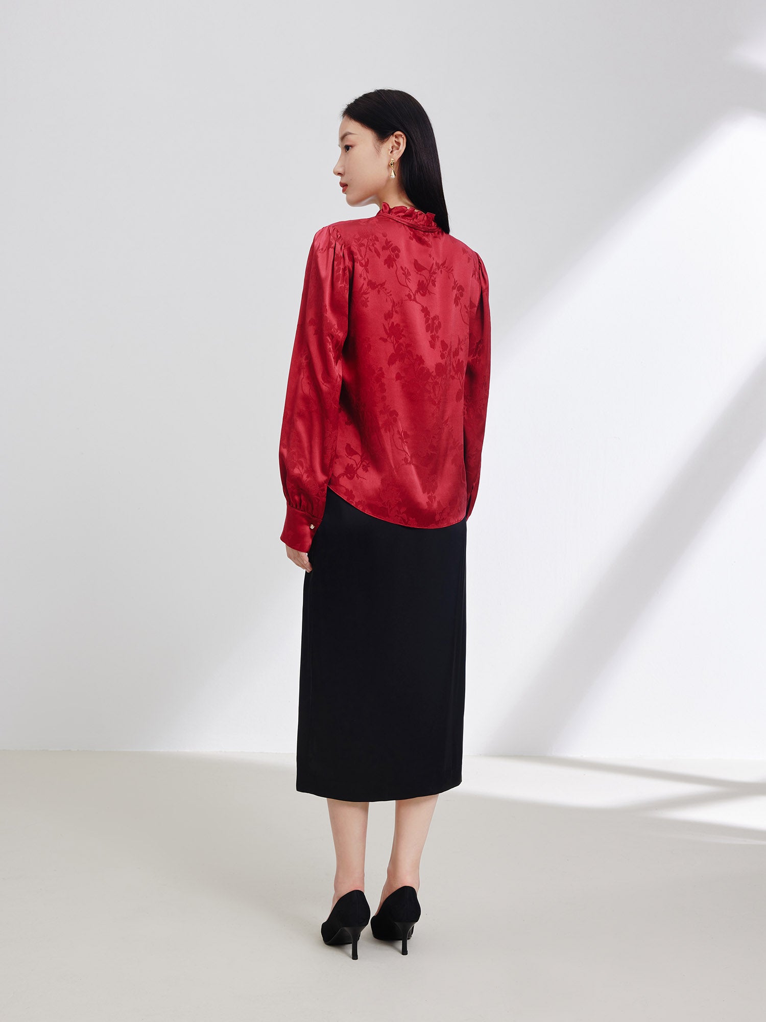 EP YAYING Silk Printed Shirt