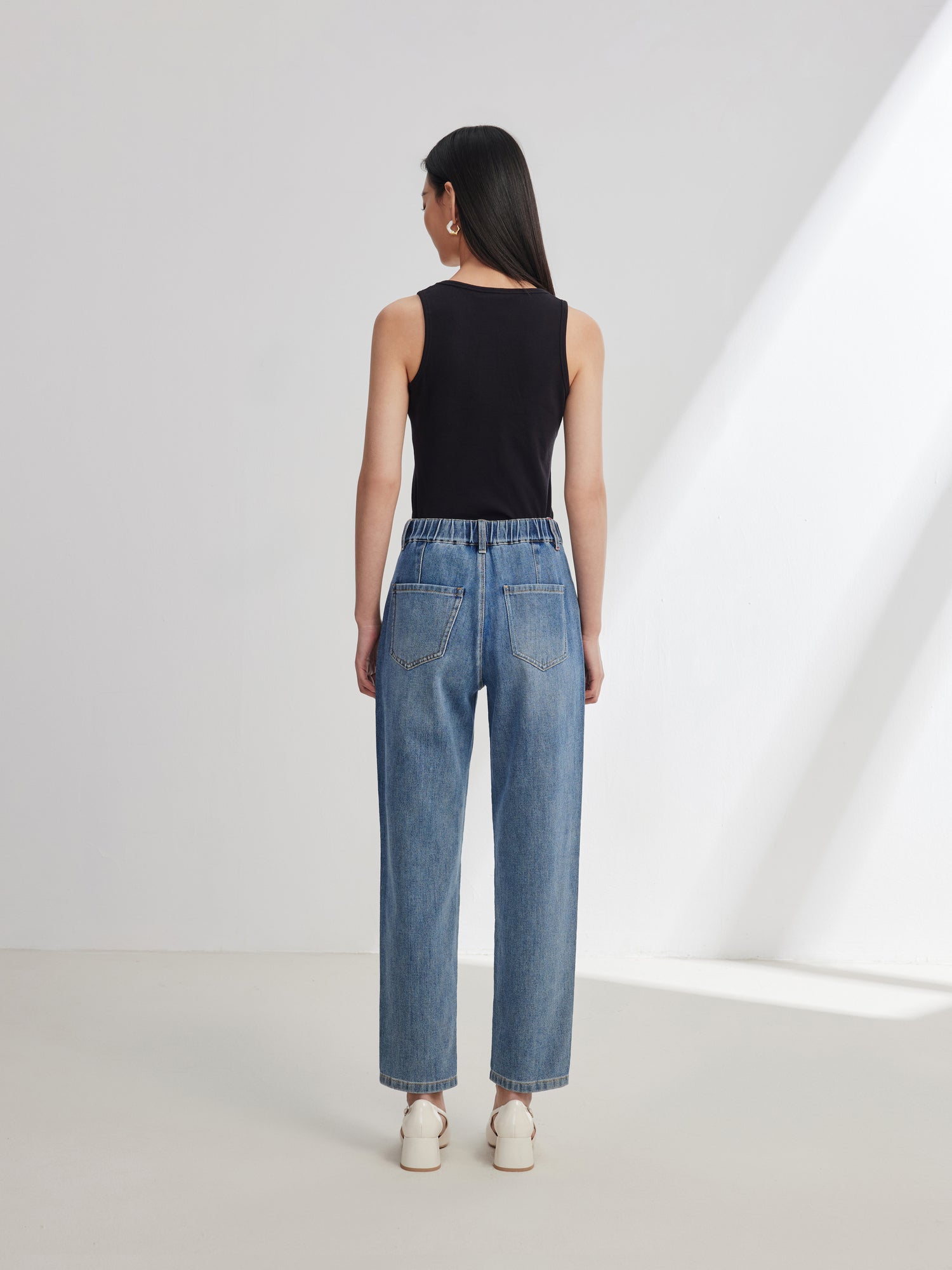EP YAYING Four-way Stretch Rhinestone Jeans