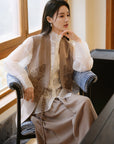 EP YAYING Wool Blend Embroidered Vest