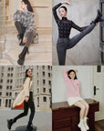 EP YAYING Knit Patchwork Martin Boots