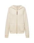 EP YAYING Quiet Luxury Cashmere Hooded Zip Fur-Collar Coat