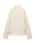 EP YAYING Alashan All-White Double-Face Straight-Cut Coat