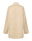 EP YAYING Camel Wool Old-Money Relaxed Mid-Length Coat