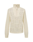 EP YAYING Alashan Cashmere Small-Lapel Pullover Knit Top