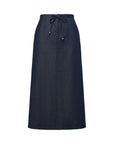 EP YAYING Cotton-Blend Front Slit Midi Skirt