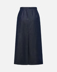 EP YAYING Cotton-Blend Front Slit Midi Skirt