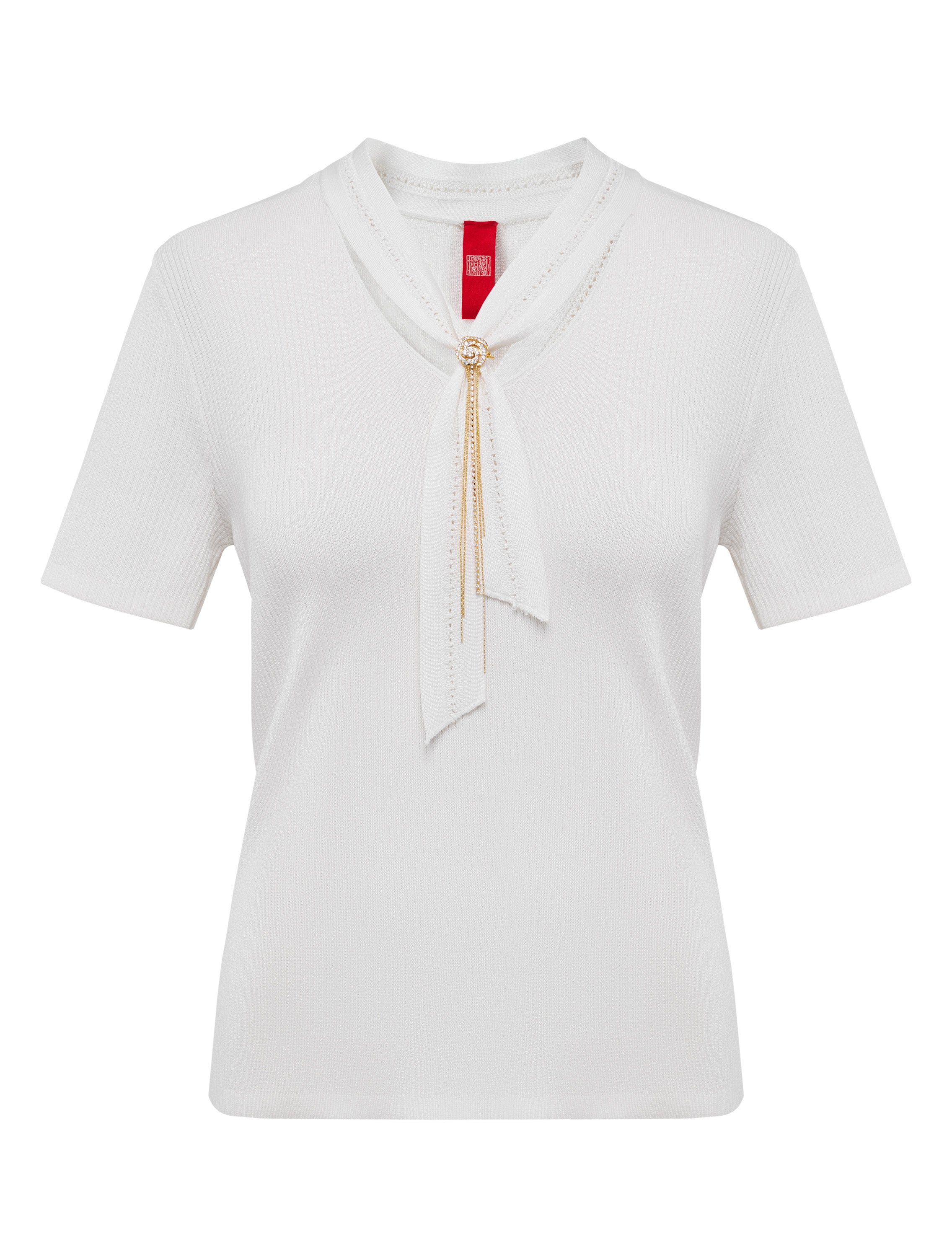 YAYING White Short Sleeve Top