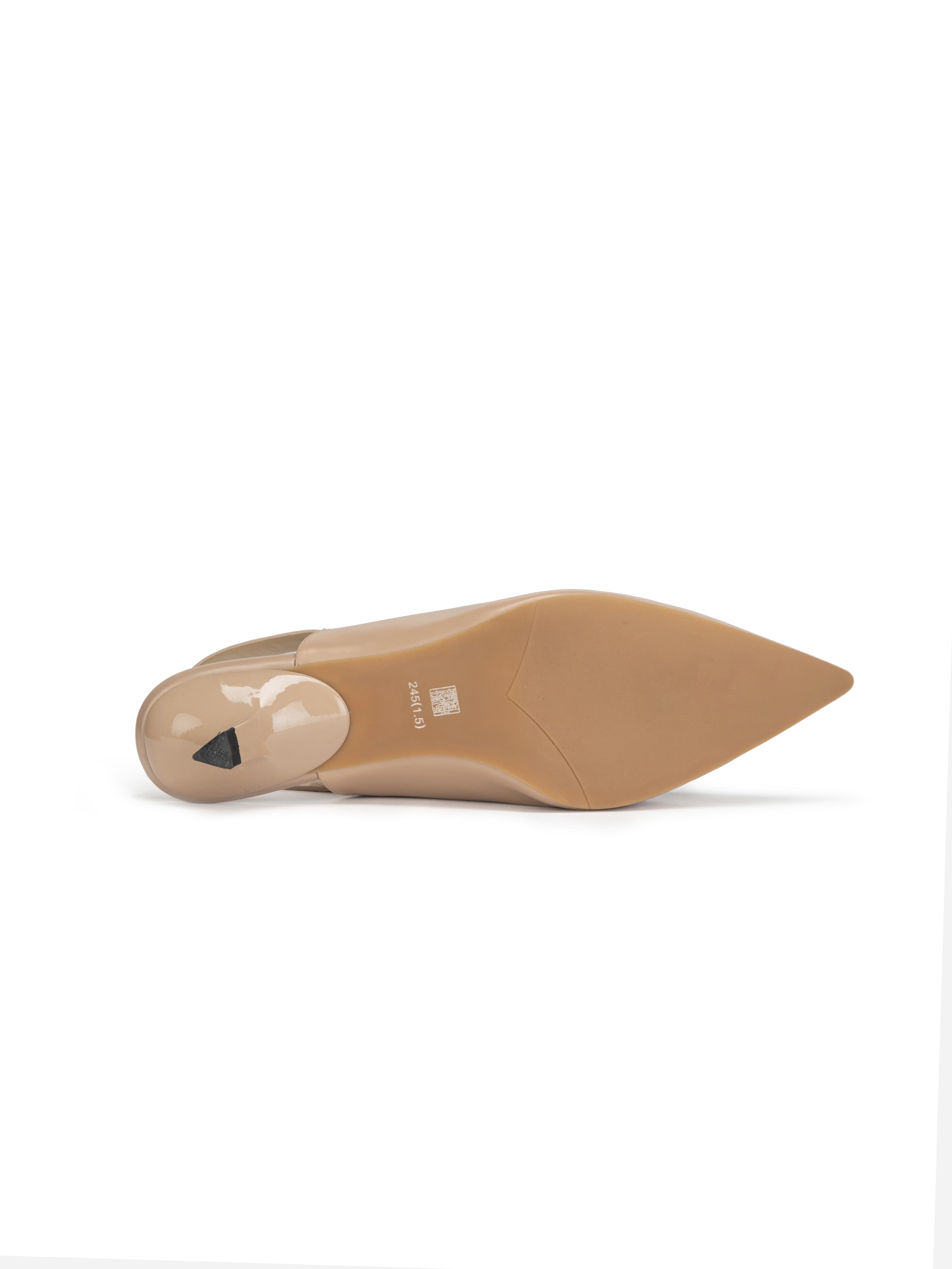 YAYING Beige Pointed-Toe Heels