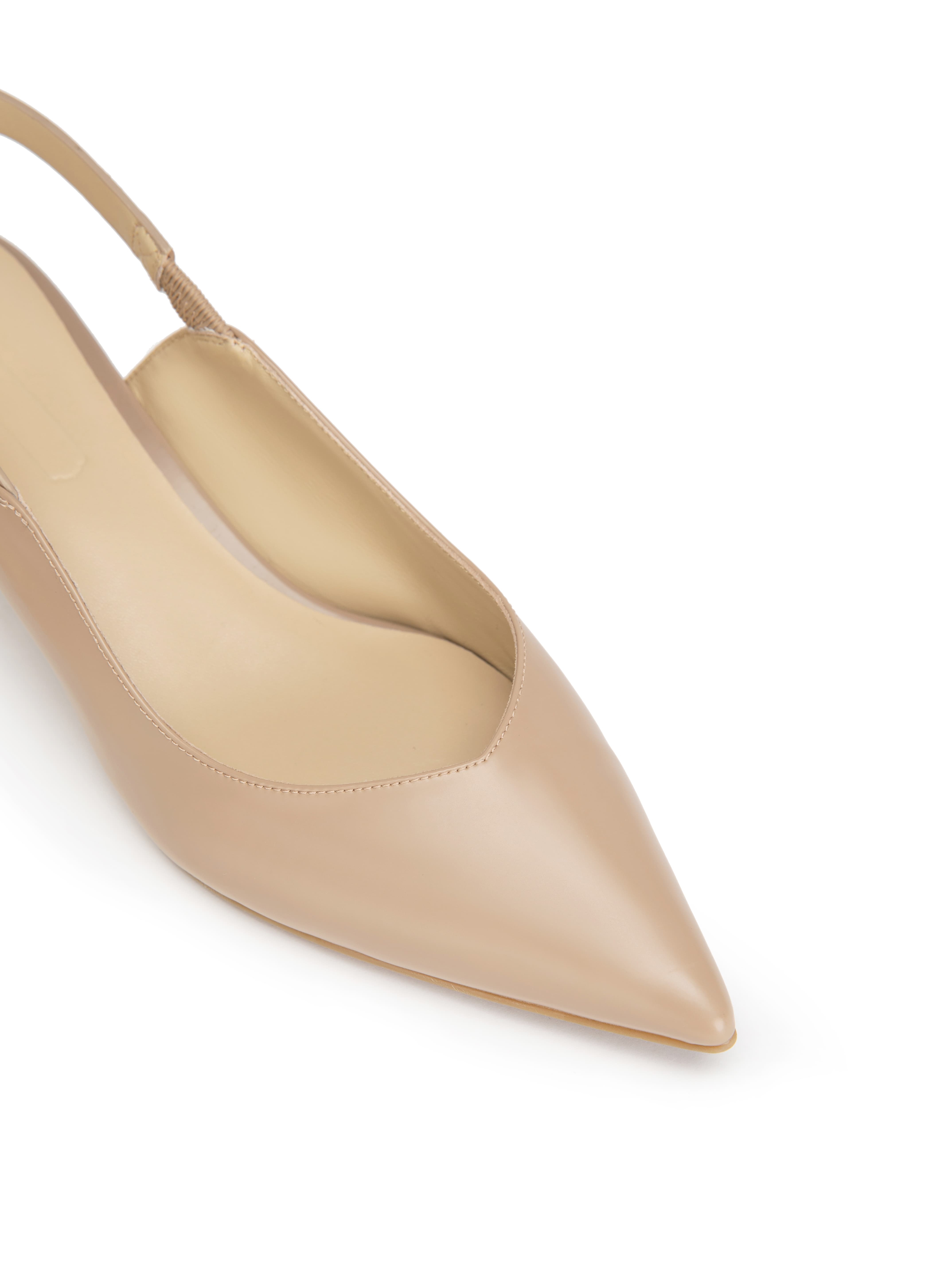 YAYING Beige Pointed-Toe Heels