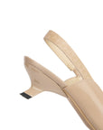 YAYING Beige Pointed-Toe Heels