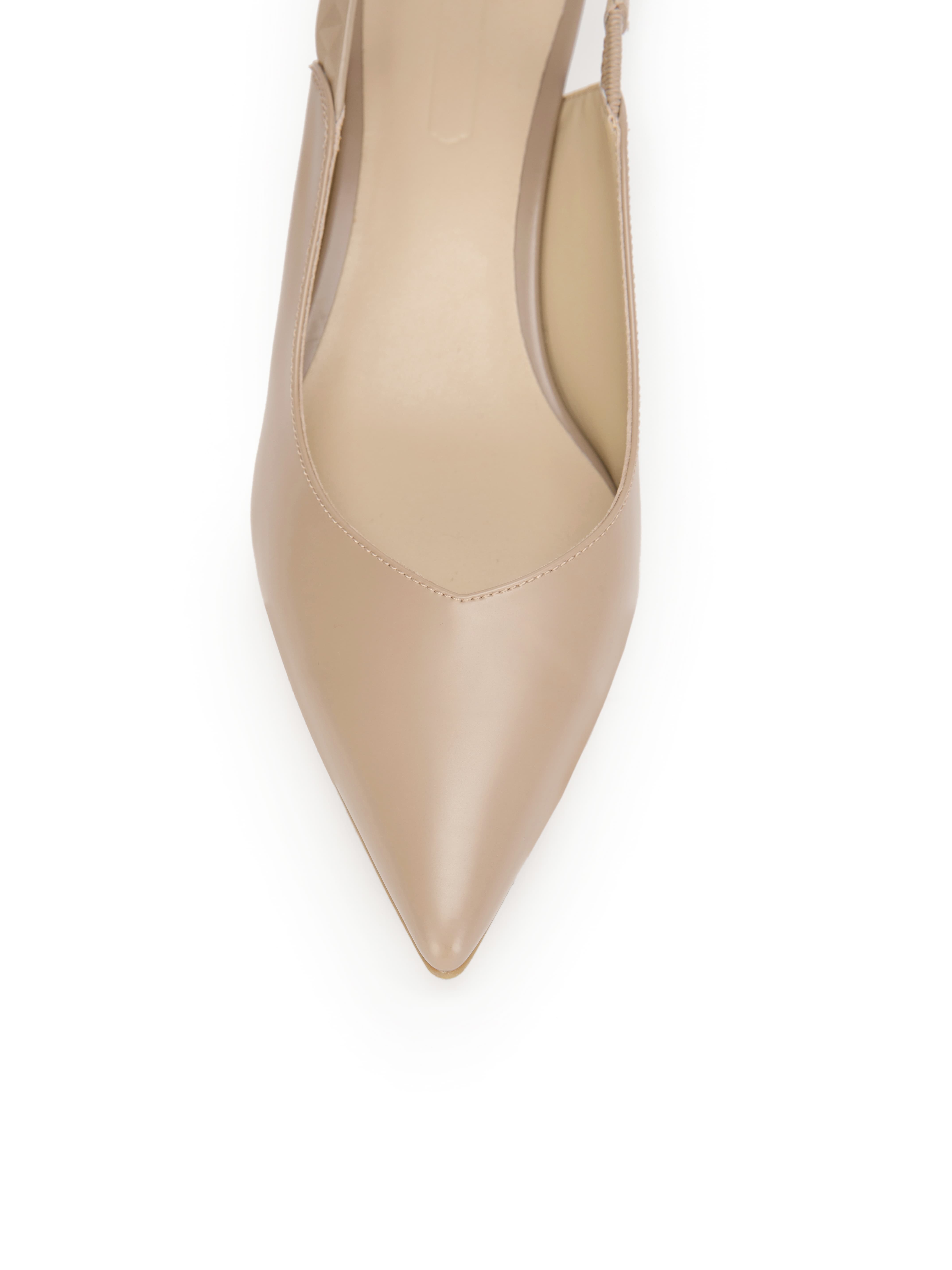 YAYING Beige Pointed-Toe Heels