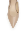 YAYING Beige Pointed-Toe Heels