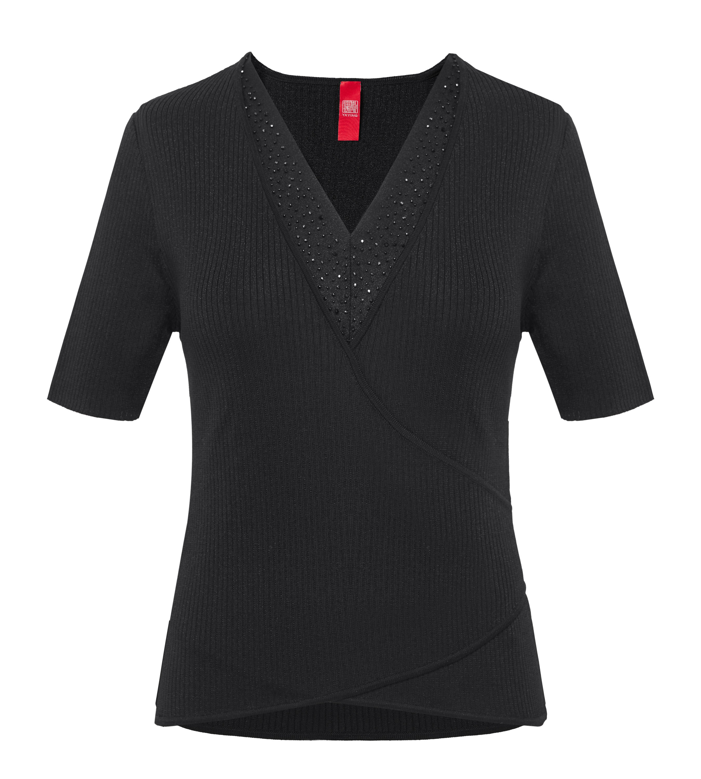 YAYING Black Short Sleeve Top