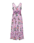 EP YAYING Silk Floral Midi Dress