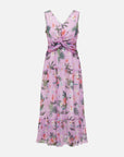 EP YAYING Silk Floral Midi Dress