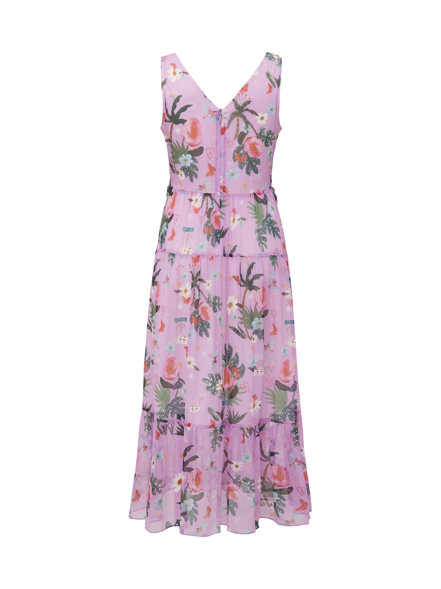 EP YAYING Silk Floral Midi Dress