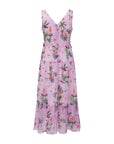 EP YAYING Silk Floral Midi Dress