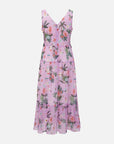 EP YAYING Silk Floral Midi Dress