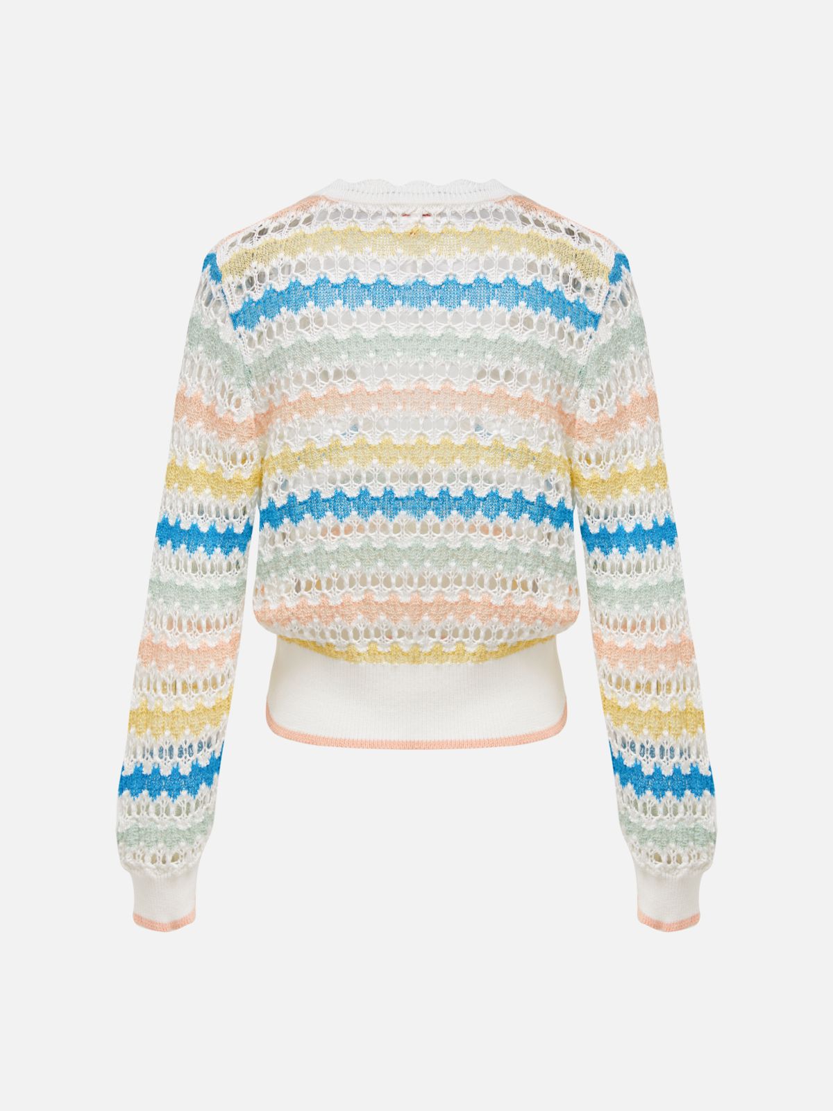 EP YAYING Short Hollow Knit Cardigan
