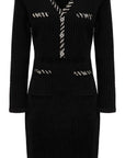 YAYING Trimmed Black Knit Dress