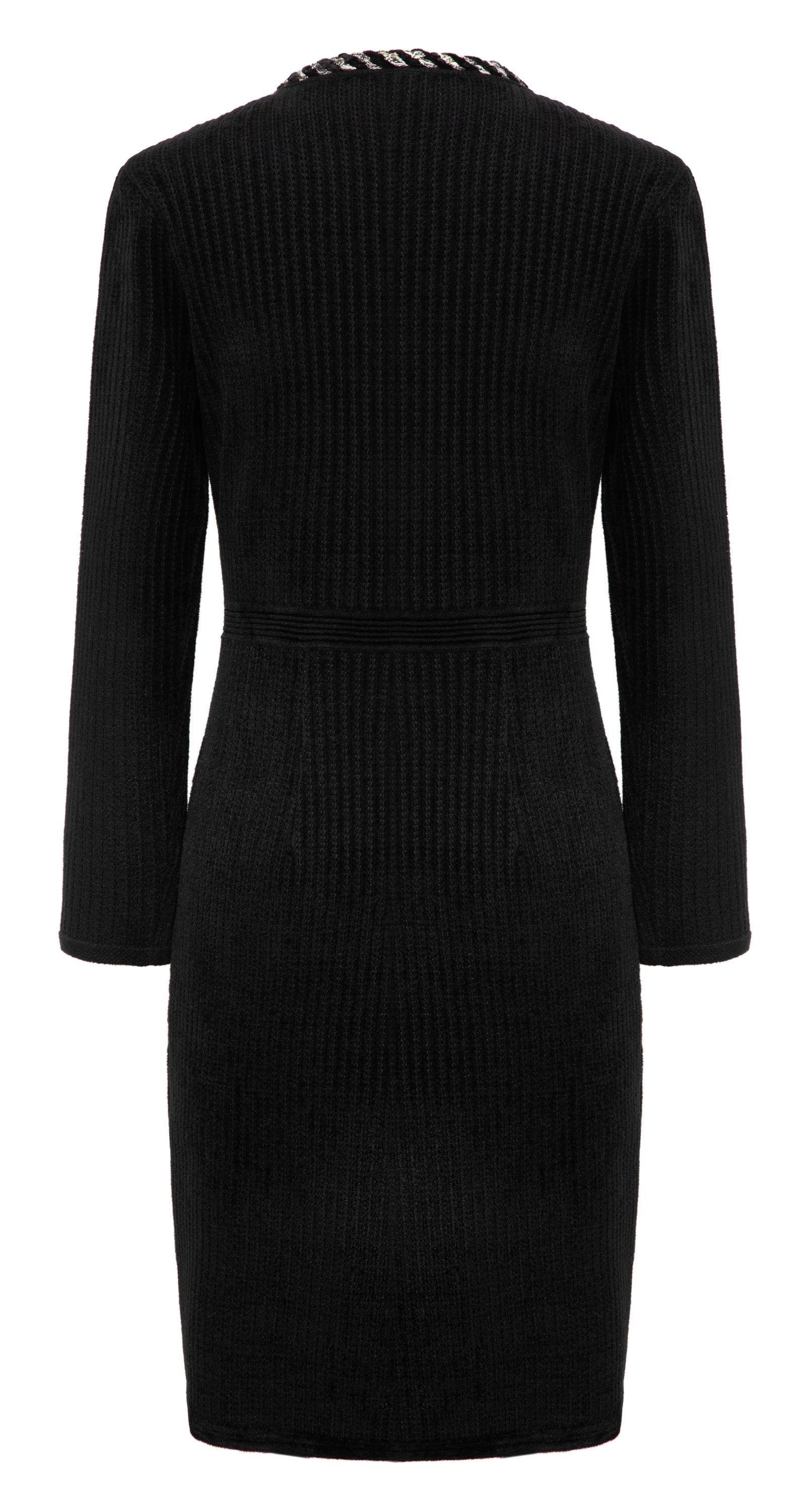 YAYING Trimmed Black Knit Dress