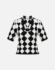 EP YAYING Rhombic Pattern Knit Sweater