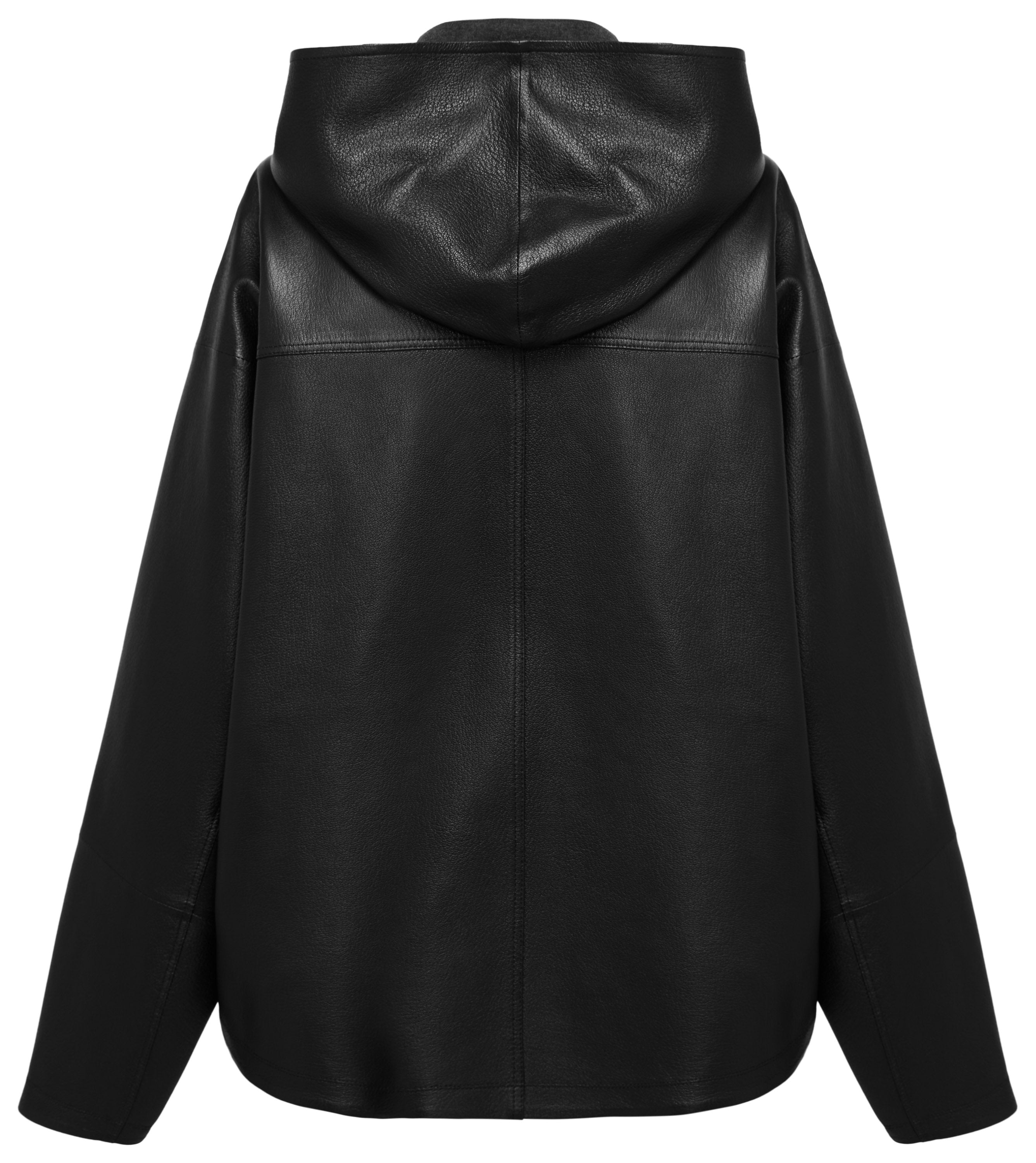 YAYING Ageless Short Hooded Leather Jacket