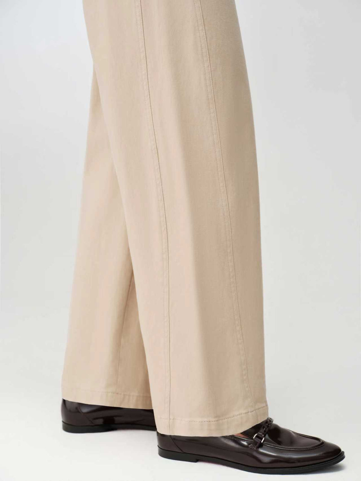 EP YAYING Cotton-Stretch Relaxed Straight-Leg Pants